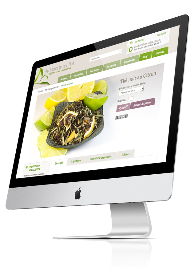 Boutique de thé e-commerce