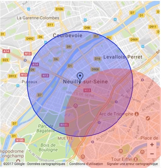 carte zone ciblage adwords