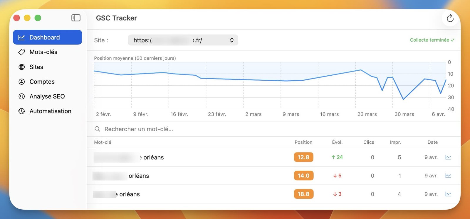 suivi de position vibecodé suivi de position vibecodé