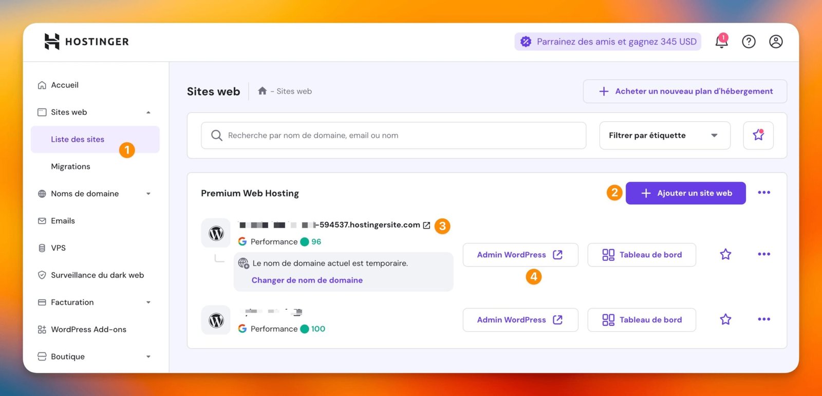Créer un wordpress sur hostinger