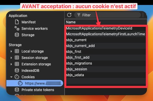 cookies avant acceptation