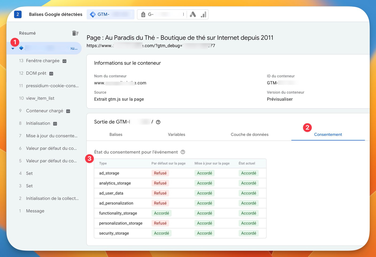 test gtm et cookies avec debugview