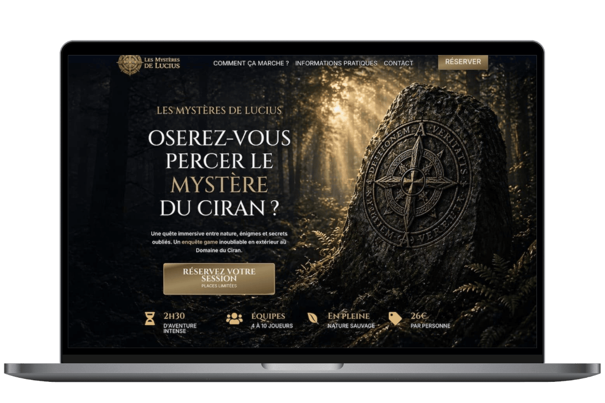 mockup site internet lucius