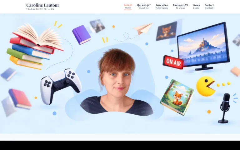 Page d'accueil du site de Caroline Lautour, traductrice anglais-français