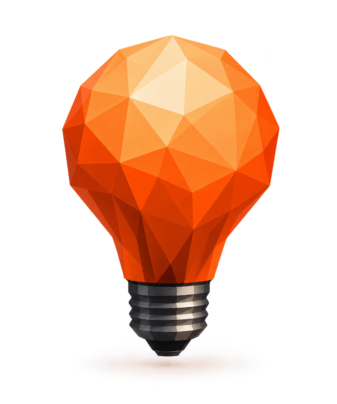 Ampoule en origami orange