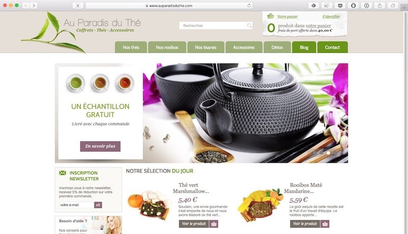 Exemple de boutique en ligne
